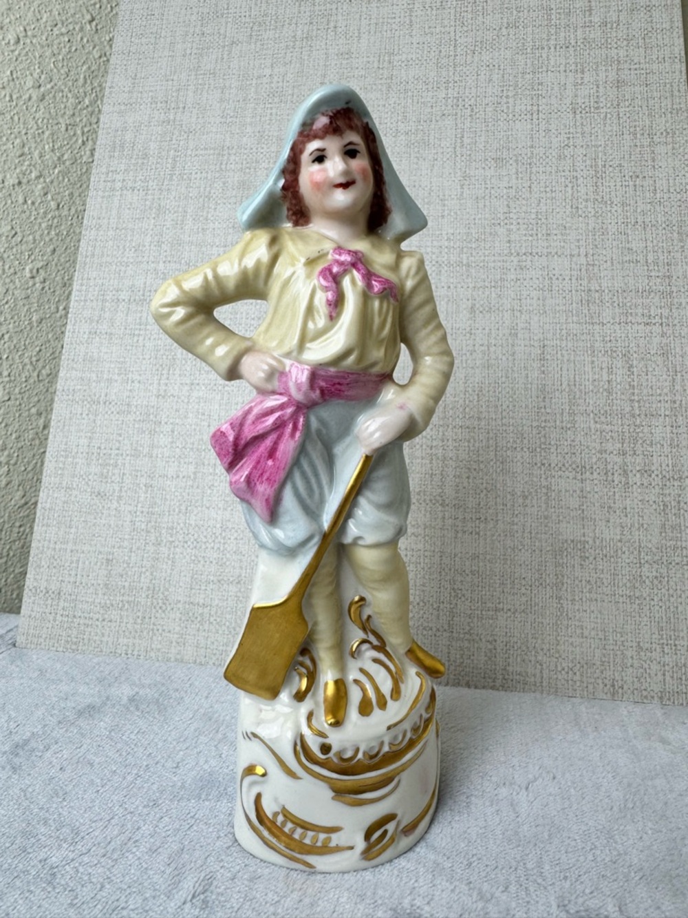Vintage Hand painted Porcelain Figurine signed Marie Wheeler 1945